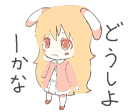 rabbit ear girl sticker #10448422