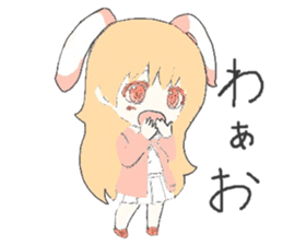 rabbit ear girl sticker #10448423