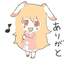 rabbit ear girl sticker #10448424