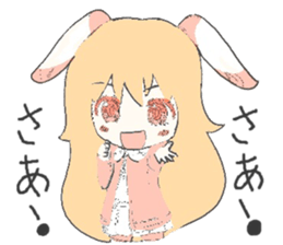 rabbit ear girl sticker #10448427