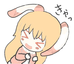rabbit ear girl sticker #10448429
