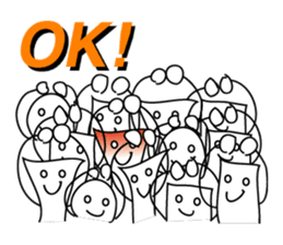 there is everyone together. sticker #10448582