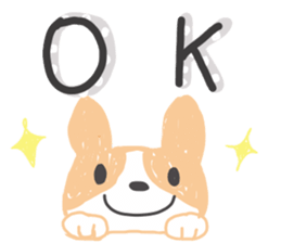 Large letters and puppy sticker #10448752