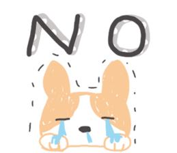 Large letters and puppy sticker #10448753