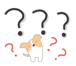 Large letters and puppy sticker #10448774