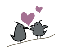 Gray Birds sticker #10450566