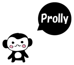 Small black monkey sticker #10451432