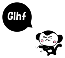 Small black monkey sticker #10451433