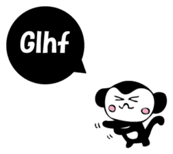 Small black monkey sticker #10451433