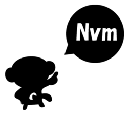 Small black monkey sticker #10451434