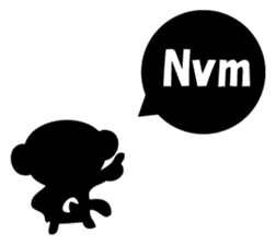 Small black monkey sticker #10451434