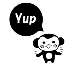 Small black monkey sticker #10451435