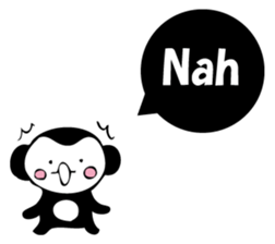 Small black monkey sticker #10451436