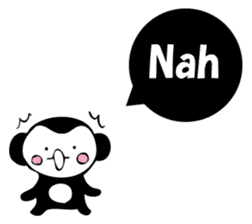 Small black monkey sticker #10451436