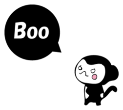 Small black monkey sticker #10451437