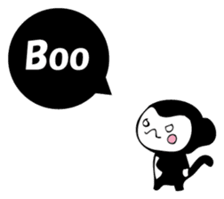 Small black monkey sticker #10451437
