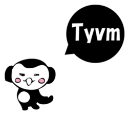 Small black monkey sticker #10451438