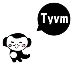 Small black monkey sticker #10451438