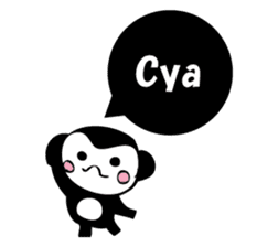 Small black monkey sticker #10451439