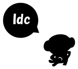 Small black monkey sticker #10451440