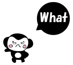 Small black monkey sticker #10451441