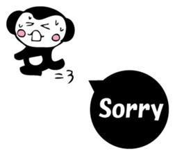 Small black monkey sticker #10451442