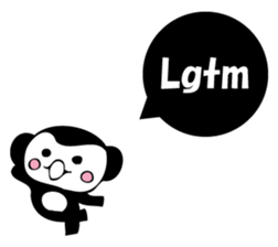 Small black monkey sticker #10451443