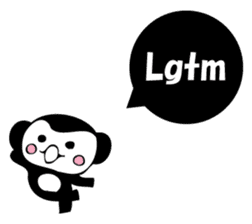 Small black monkey sticker #10451443