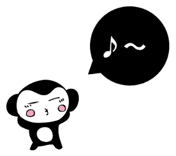 Small black monkey sticker #10451444