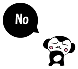 Small black monkey sticker #10451446