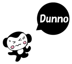 Small black monkey sticker #10451447