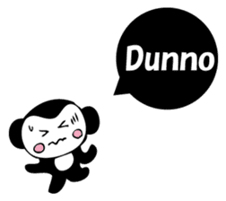 Small black monkey sticker #10451447