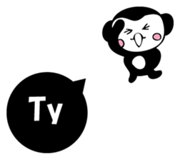 Small black monkey sticker #10451450