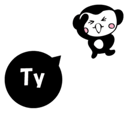 Small black monkey sticker #10451450