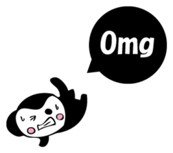 Small black monkey sticker #10451451