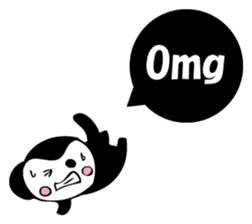 Small black monkey sticker #10451451