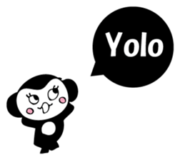 Small black monkey sticker #10451452