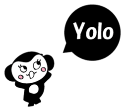 Small black monkey sticker #10451452