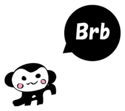 Small black monkey sticker #10451455