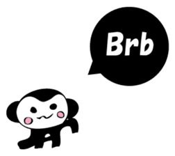 Small black monkey sticker #10451455