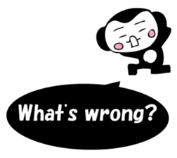 Small black monkey sticker #10451456