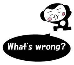 Small black monkey sticker #10451456