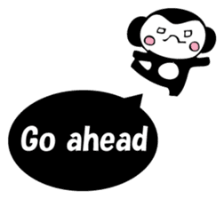 Small black monkey sticker #10451457