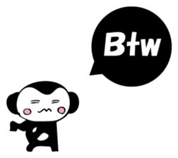 Small black monkey sticker #10451460