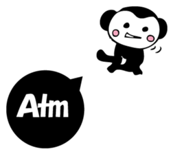 Small black monkey sticker #10451461