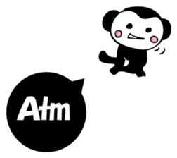 Small black monkey sticker #10451461