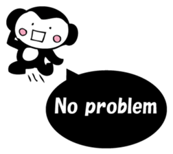 Small black monkey sticker #10451462