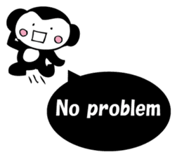 Small black monkey sticker #10451462