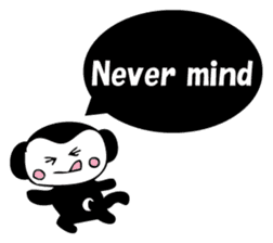 Small black monkey sticker #10451463