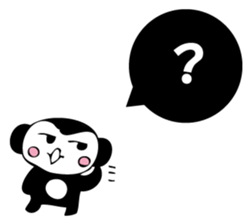 Small black monkey sticker #10451464